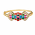 Multicolour stone gold-toned openable kada bracelet for women free size 