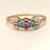 Multicolour stone gold-toned openable kada bracelet for women free size 
