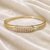 Gold-toned pearl embellished openable kada bracelet for girl or women free size 