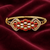 Gold-toned coral & pearl openable kada bracelet for women free size 