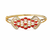 Gold-toned coral & pearl openable kada bracelet for women free size 