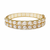 Double row pearl kada bangle with gold-tone setting openable free size 