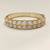 Double row pearl kada bangle with gold-tone setting openable free size 