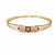 Gold-plated kada bangle with ruby and pearl embellishment openable free size 