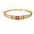 Gold-plated kada bracelet with ruby and pearl embellishments openable free size 