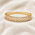 Pearl embellished gold-tone openable kada bangle for women free size 