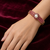 Ruby & pearl gold-toned openable kada bangle for girls and women free size 