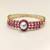 Ruby & pearl gold-toned openable kada bangle for girls and women free size 