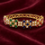 Gold-toned floral kada bangle with pearl & multicolour stones openable free size 