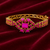 Ruby stone gold-toned kada bracelet for women openable free size 