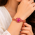 Ruby stone gold-toned kada bracelet for women openable free size 