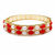 Red coral & pearl gold-toned openable kada bangle free size 