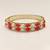 Red coral & pearl gold-toned openable kada bangle free size 