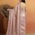 Lavender plain silk blend party wear saree with blouse piece