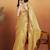 Yellow plain tissue festive wear saree with blouse piece