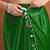 Green plain tissue festive wear saree with blouse piece