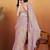 Lavender plain tissue festive wear saree with blouse piece