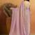 Lavender plain tissue festive wear saree with blouse piece