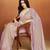 Lavender plain tissue festive wear saree with blouse piece