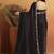 Black plain tissue festive wear saree with blouse piece