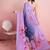 Purple elegant printed georgette saree with blouse piece