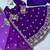 Violet fendy silk thread with sequence anarkali suit