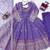 Lavender fendy silk thread with sequence anarkali suit