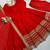 Red vichitra silk thread with sequence anarkali suit