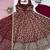 Deep maroon chanderi jacquard butti designer anarkali suit
