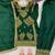 Green gmy silk embroidery with cording sequence work girls kids dress set
