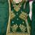 Green gmy silk embroidery with cording sequence work girls kids dress set