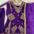 Purple gmy silk embroidery with cording sequence work girls kids dress set