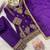 Purple gmy silk embroidery with cording sequence work girls kids dress set