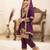 Wine gmy silk embroidery with cording sequence work girls kids dress set