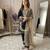 Black gmy silk embroidery sequence work girls kids dress set