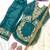 Turquoise gmy silk embroidery sequence work girls kids dress set