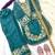 Turquoise gmy silk embroidery sequence work girls kids dress set