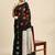 Black elegant printed silk cotton saree with blouse piece