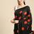 Black elegant printed silk cotton saree with blouse piece