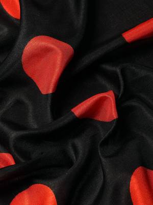 Black elegant printed silk cotton saree with blouse piece 4