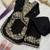 Black gmy silk embroidery sequence work girls kids dress set