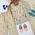 Cream cosmos silk embroidery sequence work for girls kids dress set