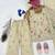 Cream cosmos silk embroidery sequence work for girls kids dress set