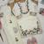 White fendi silk rich embroidery with elegant sequence work for girls kids dress set