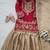 Pink gmy silk embroidery cording sequence work for girls kids sharara set