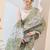 Olive checked design silk blend ready to wear saree