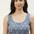 Blue cotton embroidered non padded blouse