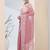 floral zari printed  chiffon ready to wear saree