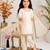 White fendi silk rich real mirror lace  work for girls kids dress set