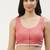 Pink cotton solid with lace trim non padded blouse
